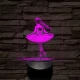 Balerína 7 színű valósághű 3D led lámpa