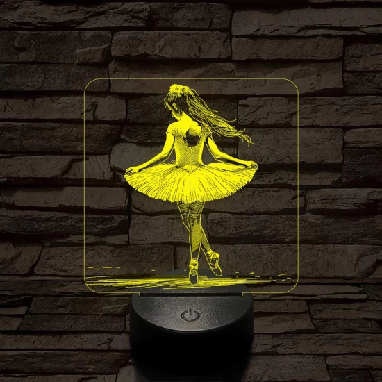 Balerína 7 színű valósághű 3D led lámpa