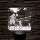 Röplabda meccs 7 színű valósághű 3D led lámpa