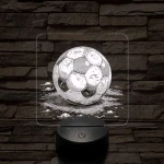 Focilabda 7 színű valósághű 3D led lámpa