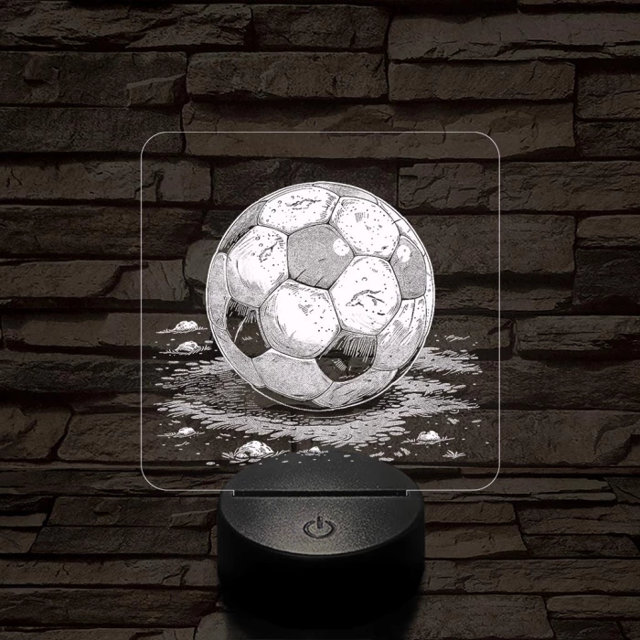 Focilabda 7 színű valósághű 3D led lámpa