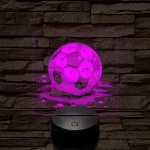 Focilabda 7 színű valósághű 3D led lámpa