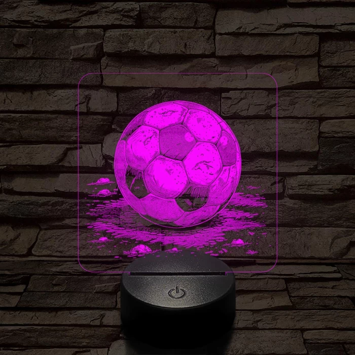 Focilabda 7 színű valósághű 3D led lámpa