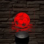 Focilabda 7 színű valósághű 3D led lámpa