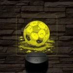 Focilabda 7 színű valósághű 3D led lámpa