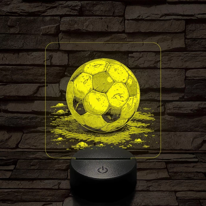 Focilabda 7 színű valósághű 3D led lámpa