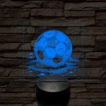 Focilabda 7 színű valósághű 3D led lámpa
