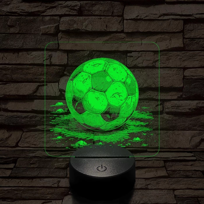Focilabda 7 színű valósághű 3D led lámpa