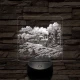 Erdei gőzmozdony 7 színű valósághű 3D led lámpa
