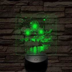 Újévi tüzijáték New York felett 7 színű valósághű 3D led lámpa