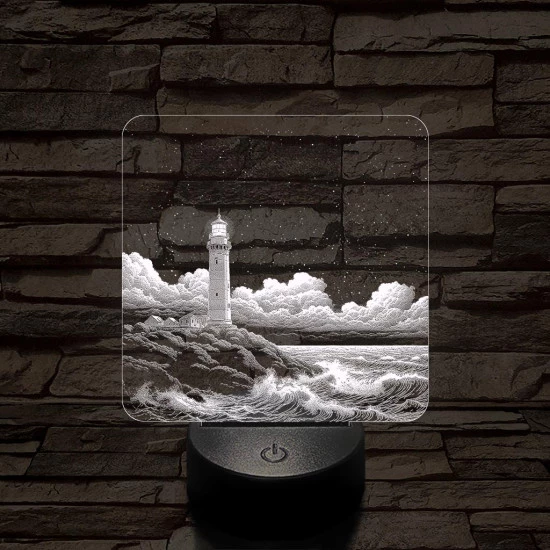 Szirti világítótorony 7 színű valósághű 3D led lámpa