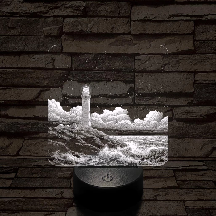 Szirti világítótorony 7 színű valósághű 3D led lámpa