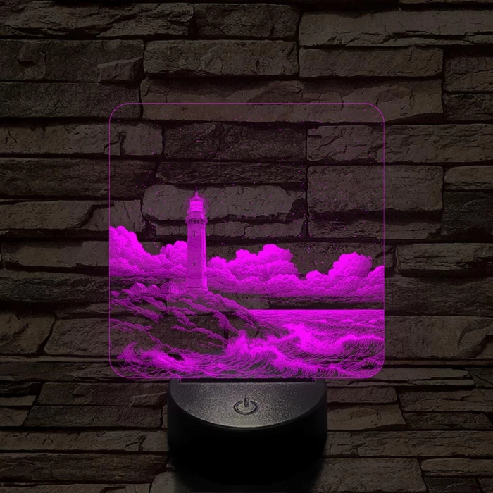 Szirti világítótorony 7 színű valósághű 3D led lámpa