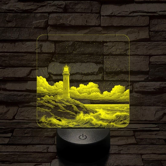 Szirti világítótorony 7 színű valósághű 3D led lámpa