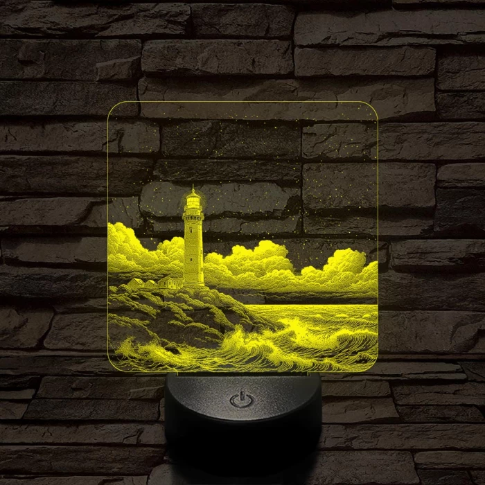 Szirti világítótorony 7 színű valósághű 3D led lámpa