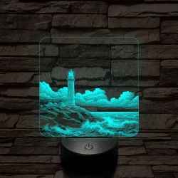 Szirti világítótorony 7 színű valósághű 3D led lámpa
