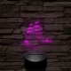 Három árbócos fregatt hajó 7 színű valósághű 3D led lámpa