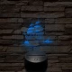 Három árbócos fregatt hajó 7 színű valósághű 3D led lámpa