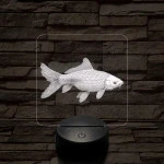 Ponty hal 7 színű valósághű 3D led lámpa