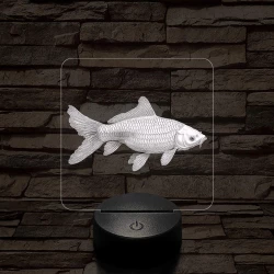 Ponty hal 7 színű valósághű 3D led lámpa
