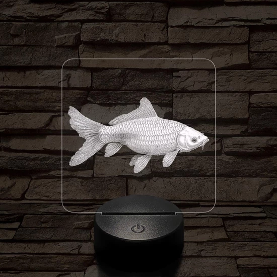 Ponty hal 7 színű valósághű 3D led lámpa
