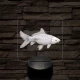 Ponty hal 7 színű valósághű 3D led lámpa