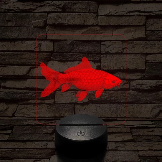 Ponty hal 7 színű valósághű 3D led lámpa