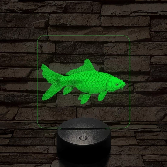 Ponty hal 7 színű valósághű 3D led lámpa