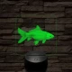 Ponty hal 7 színű valósághű 3D led lámpa