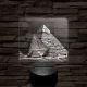Gízai piramisok 7 színű, valósághűen gravírozott 3D led lámpa