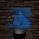Gízai piramisok 7 színű, valósághűen gravírozott 3D led lámpa