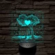 Szerelem egy fa alatt 7 színű valósághű 3D led lámpa