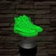 Trendi cipő fehér 7 színű valósághű 3D led lámpa