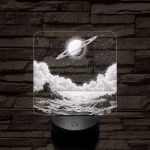 Űrbéli álom 7 színű valósághű 3D led lámpa