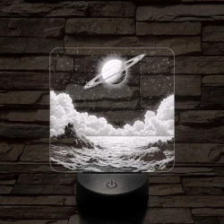 Űrbéli álom 7 színű valósághű 3D led lámpa