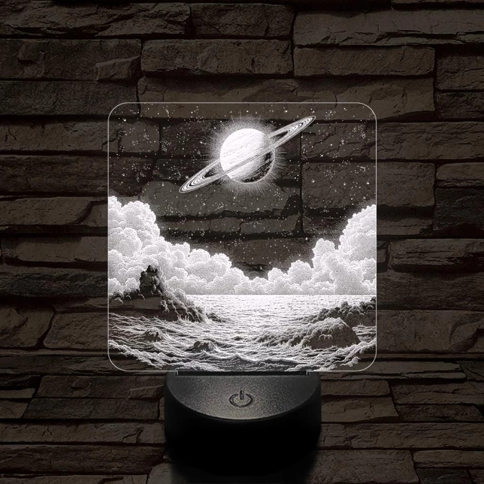 Űrbéli álom 7 színű valósághű 3D led lámpa