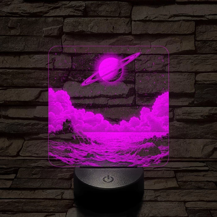 Űrbéli álom 7 színű valósághű 3D led lámpa