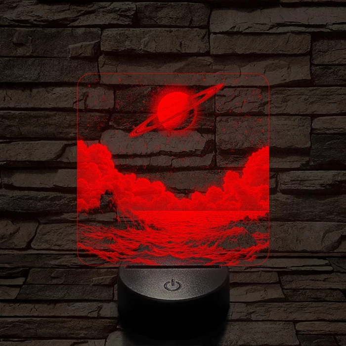Űrbéli álom 7 színű valósághű 3D led lámpa