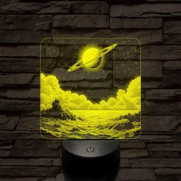 Űrbéli álom 7 színű valósághű 3D led lámpa
