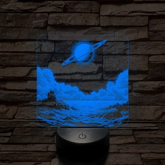 Űrbéli álom 7 színű valósághű 3D led lámpa