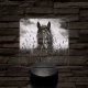 Ló magas fűben 7 színű valósághű 3D led lámpa