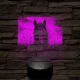 Ló magas fűben 7 színű valósághű 3D led lámpa
