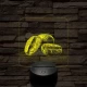 Friss kávészemek 7 színű valósághű 3D led lámpa