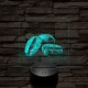 Friss kávészemek 7 színű valósághű 3D led lámpa