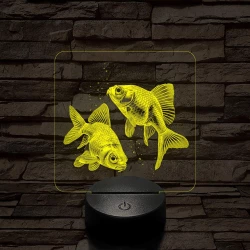 Aranyhalak 7 színű valósághű 3D led lámpa