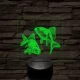 Aranyhalak 7 színű valósághű 3D led lámpa