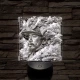Szamuráj legenda 7 színű, valósághűen gravírozott 3D led lámpa