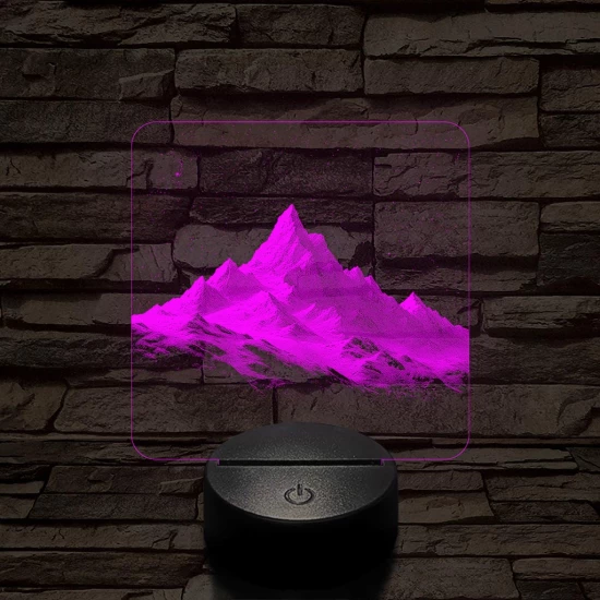 Csillagfényes jéghegyek 7 színű valósághű 3D led lámpa