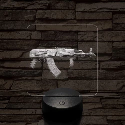 AKS-74  7 színű valósághű 3D led lámpa