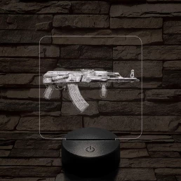 AKS-74  7 színű valósághű 3D led lámpa